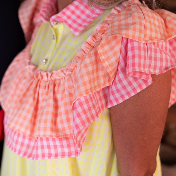 Queen of Sparkles Neon Checkered dress - Picture 7 of 7